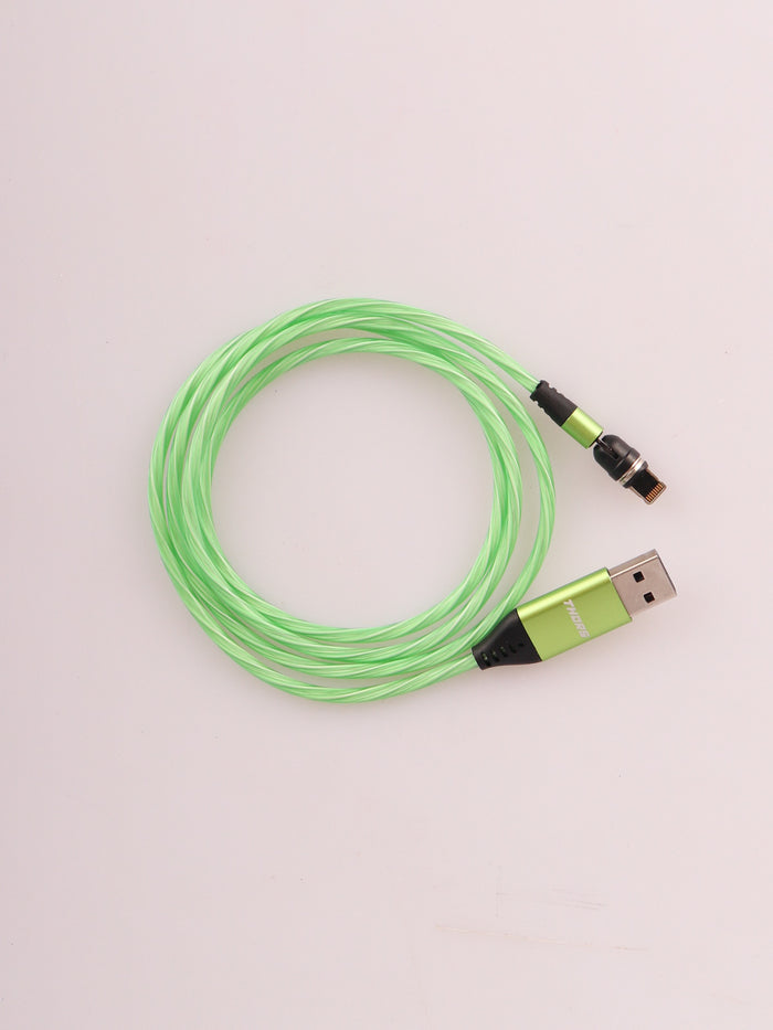 Flashing Magnetic Cable Lightning 1m | Green-Image 2