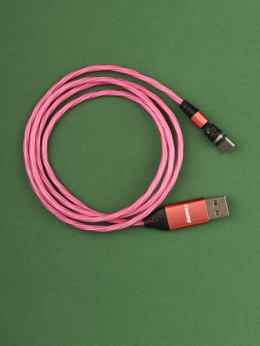 Flashing Magnetic Cable Type C 1m | Red-Image 1