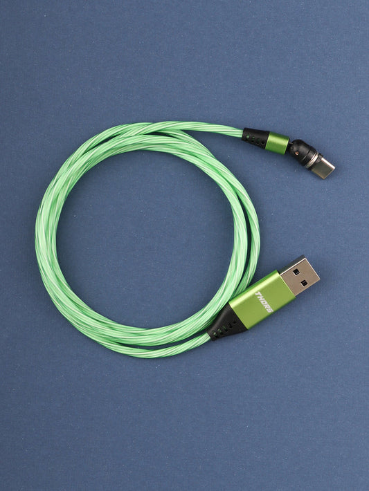 Flashing Magnetic Cable Type C 1m | Green-Image 1