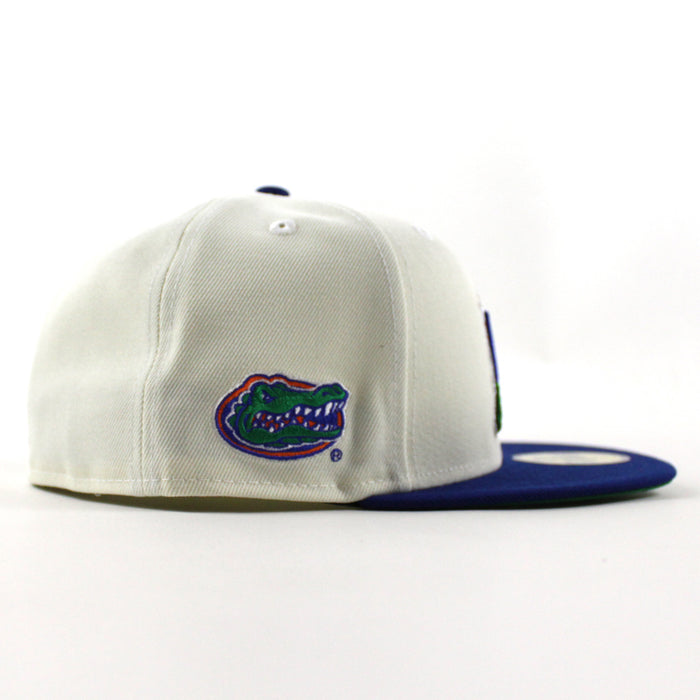 Florida Marlins x Florida Gators New Era 59Fifty Fitted Hat (Chrome White Royal Blue Green Under brim)