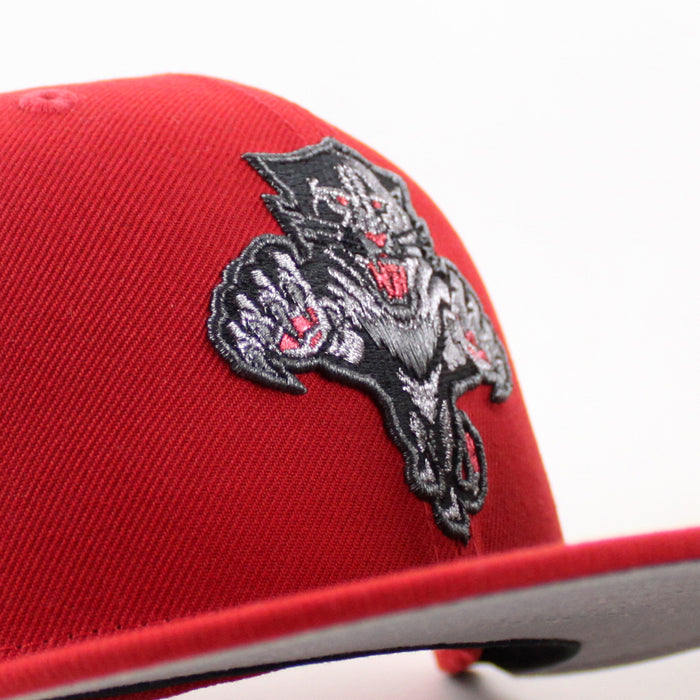 Florida Panthers 1993-2013 Patch New Era 59Fifty Fitted Hat (Scarlet Red Gray Under brim)