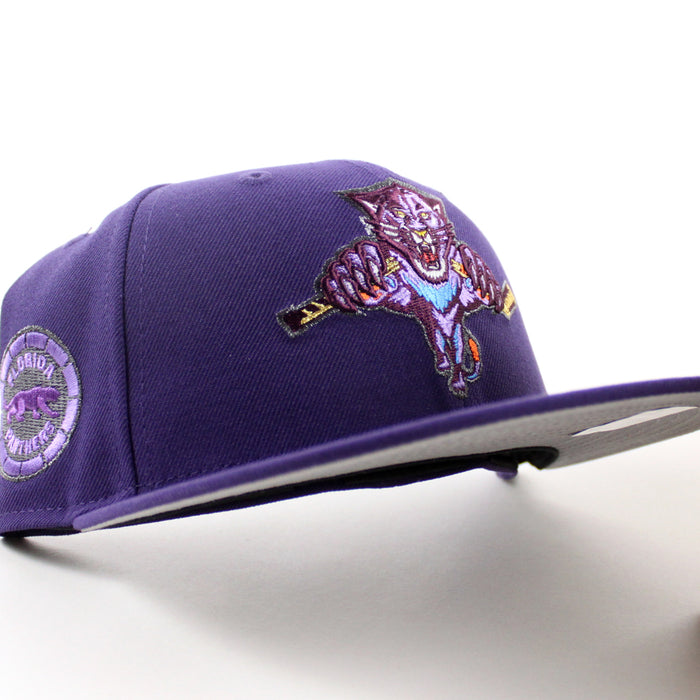 Florida Panthers Panthers Patch New Era 59Fifty Fitted Hat (Purple Gray Under brim)