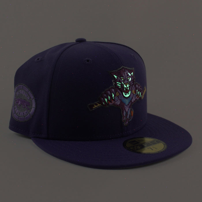 Florida Panthers Panthers Patch New Era 59Fifty Fitted Hat (Purple Gray Under brim)