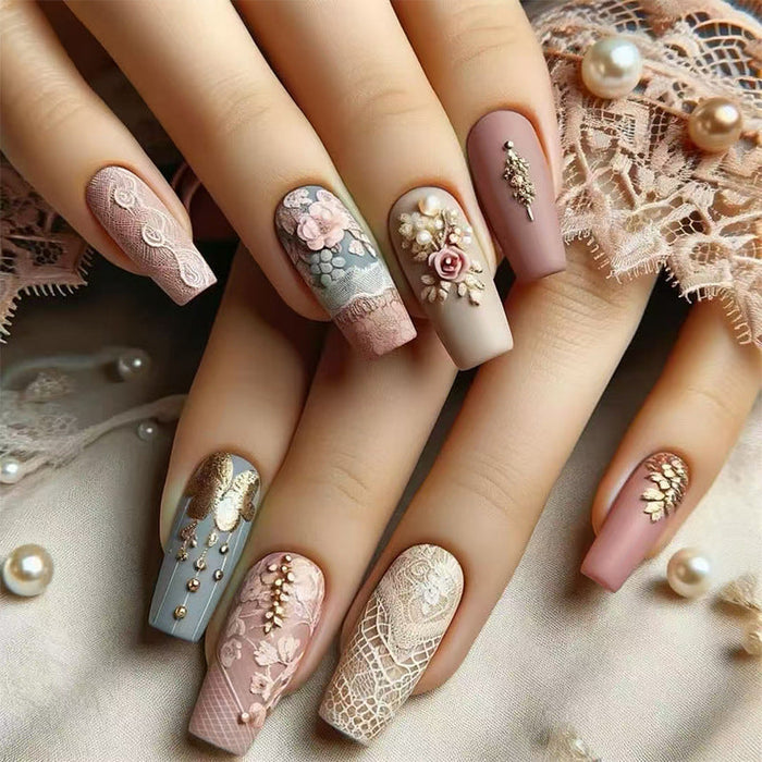 Flower Press-On Nails