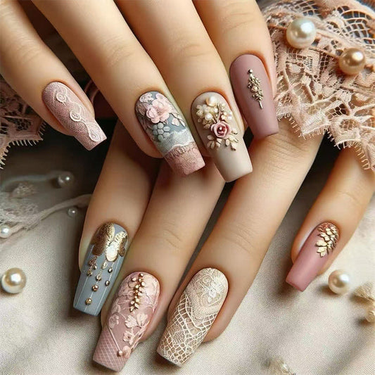 Flower Press-On Nails