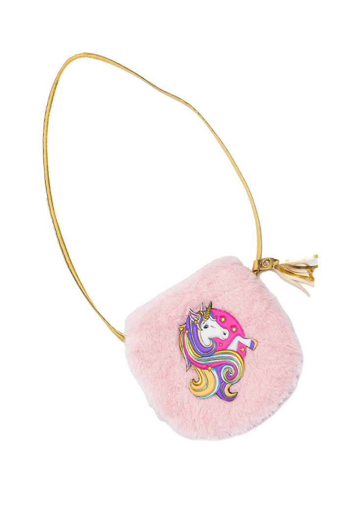 Fluffy Pink Unicorn Petite Purse-Retail-Great Pretenders USA