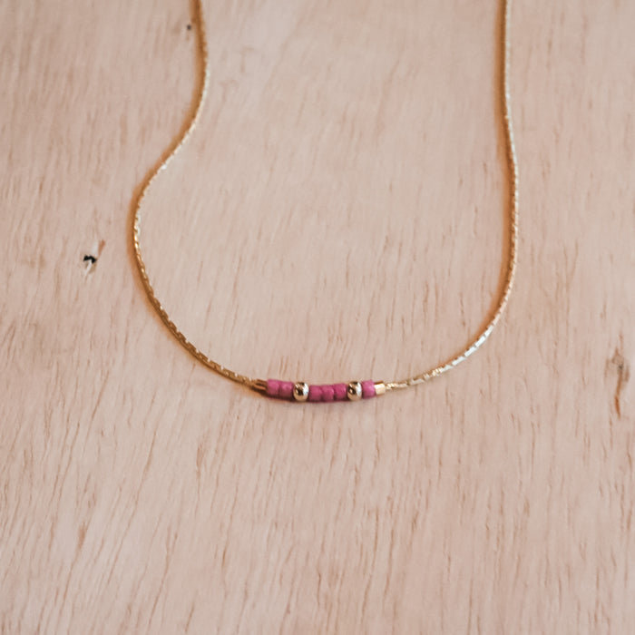 Forever Morse Code Necklace - Gold Filled