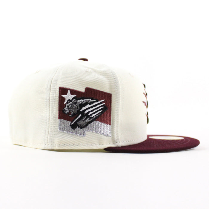 Fresno Grizzlies Grizzlies Patch New Era 59Fifty Fitted Hat (Chrome Maroon Gray Under Brim)
