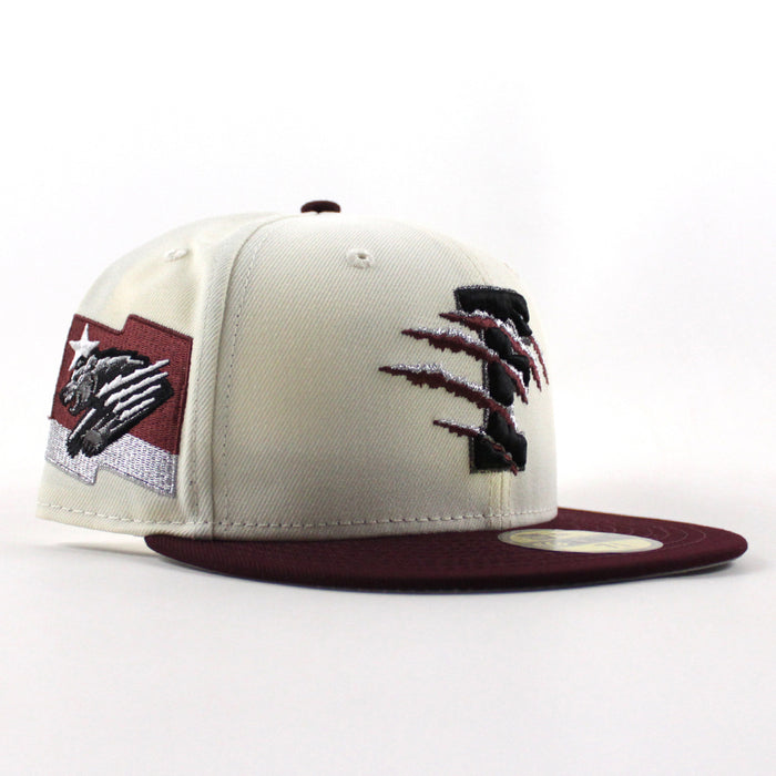 Fresno Grizzlies Grizzlies Patch New Era 59Fifty Fitted Hat (Chrome Maroon Gray Under Brim)