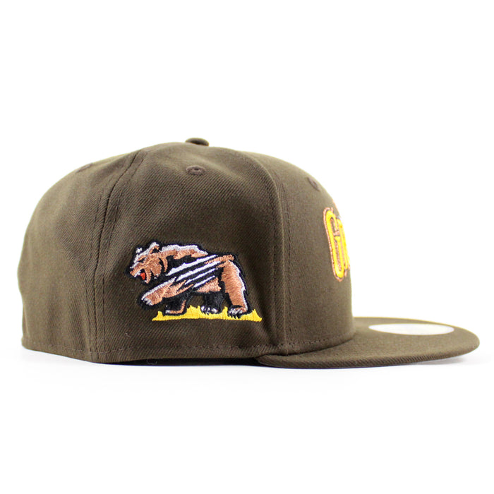 Fresno Grizzlies Grizzlies Patch New Era 59Fifty Fitted Hat (Walnut Gray Under Brim)