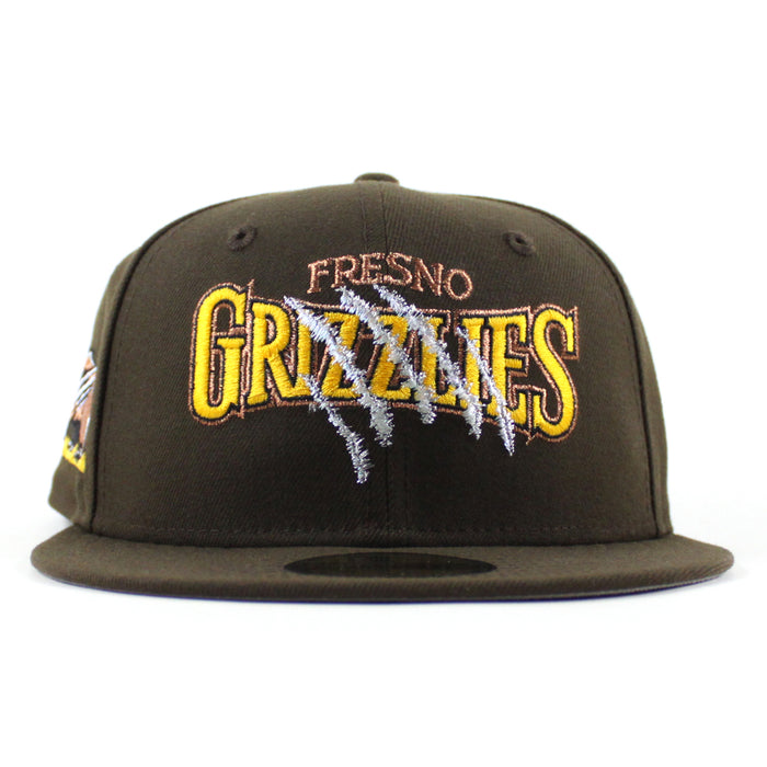 Fresno Grizzlies Grizzlies Patch New Era 59Fifty Fitted Hat (Walnut Gray Under Brim)