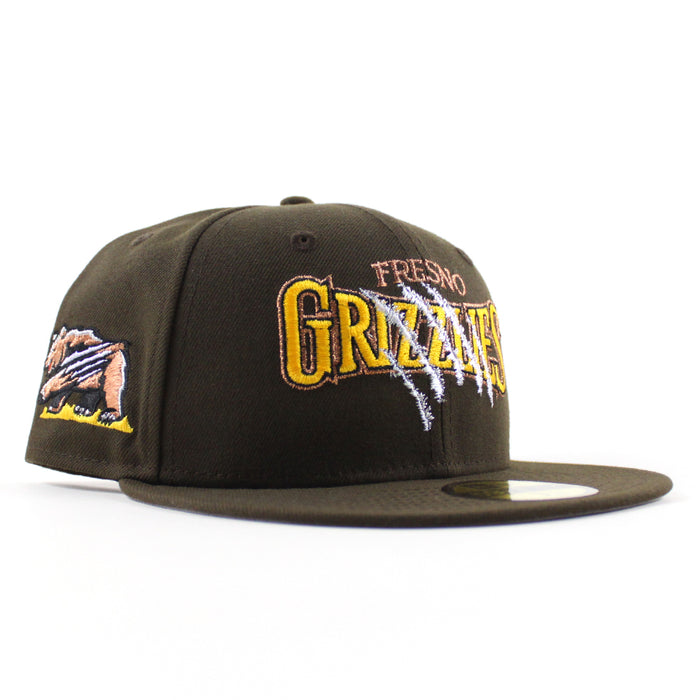 Fresno Grizzlies Grizzlies Patch New Era 59Fifty Fitted Hat (Walnut Gray Under Brim)