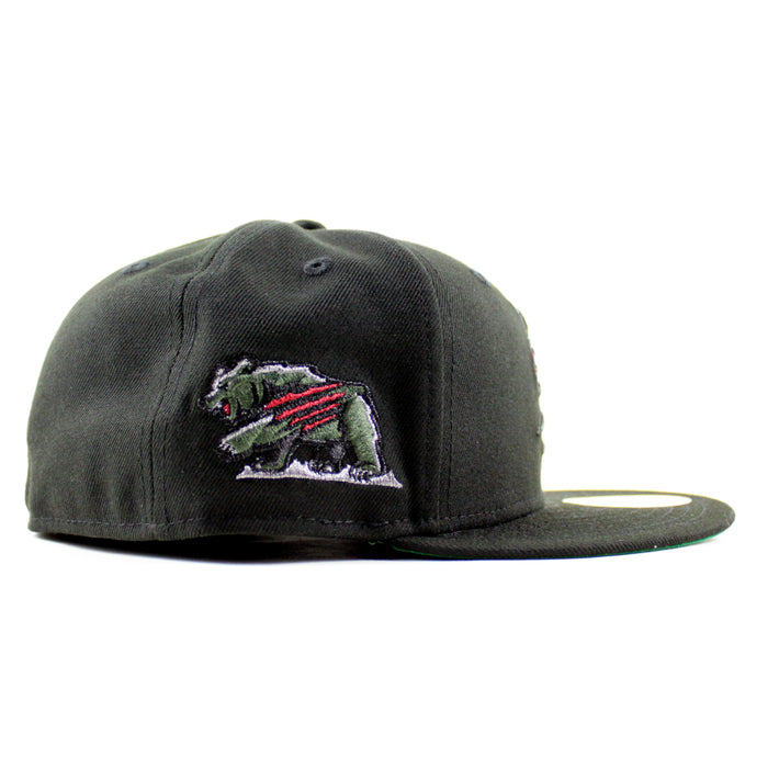 Fresno Grizzlies Grizzlies Paw Patch New Era 59Fifty Fitted Hat (Black and Green Under Brim)