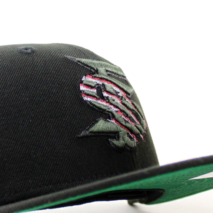 Fresno Grizzlies Grizzlies Paw Patch New Era 59Fifty Fitted Hat (Black and Green Under Brim)