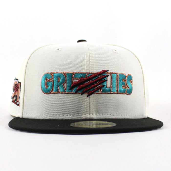 Fresno Grizzlies Grizzlies Paw Patch New Era 59Fifty Fitted Hat (Chrome White Black Gray Under Brim)