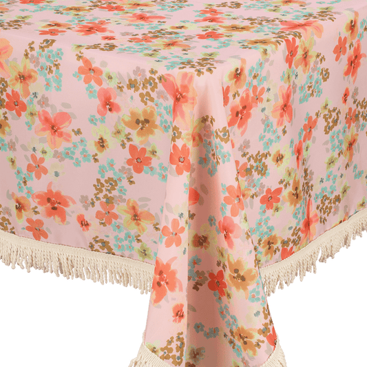 Fringed Tablecloth Blush Meadows
