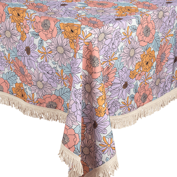 Fringed Tablecloth Botanical