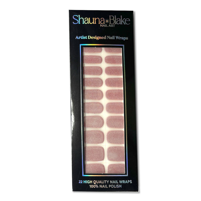 Frosted Mauve No Light Gel Nail Wraps (NLG)