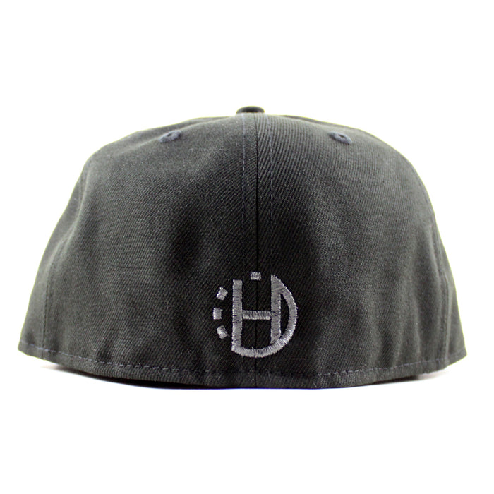 G Clef Music Note New Era Fitted Hat (Black Gray Under Brim)