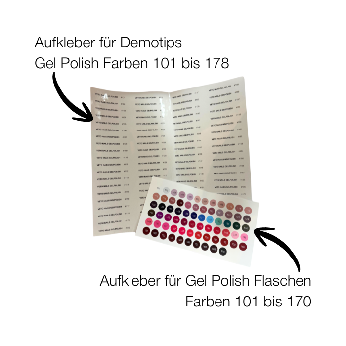 GEL POLISH AUFKLEBER SET