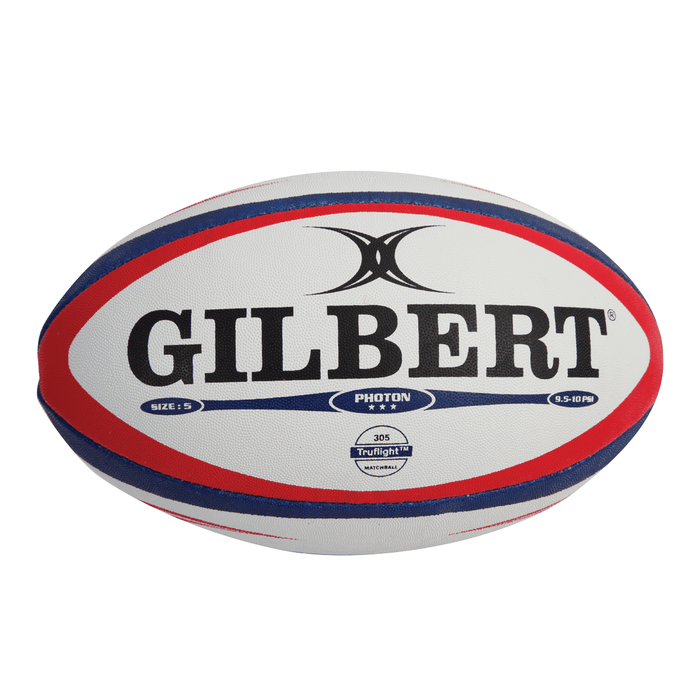 Gilbert Photon Rugby Match Ball Equipment Markwort Red/Blue 5
