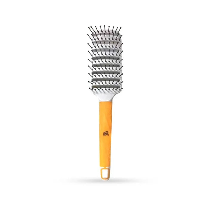 GK Hair Vent Brush 2.5 Inch shown alone on white, white vented head with black ball-tipped pins and an orange non-slip handle