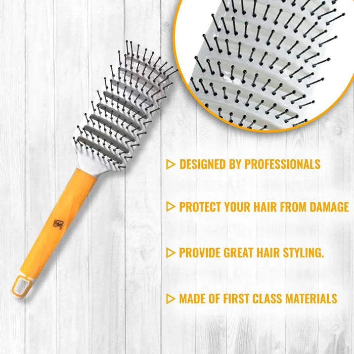 GK Hair Vent Brush 2.5 Inch, orange-handled: designed by professionals, protects hair from damage, great styling, first class materials