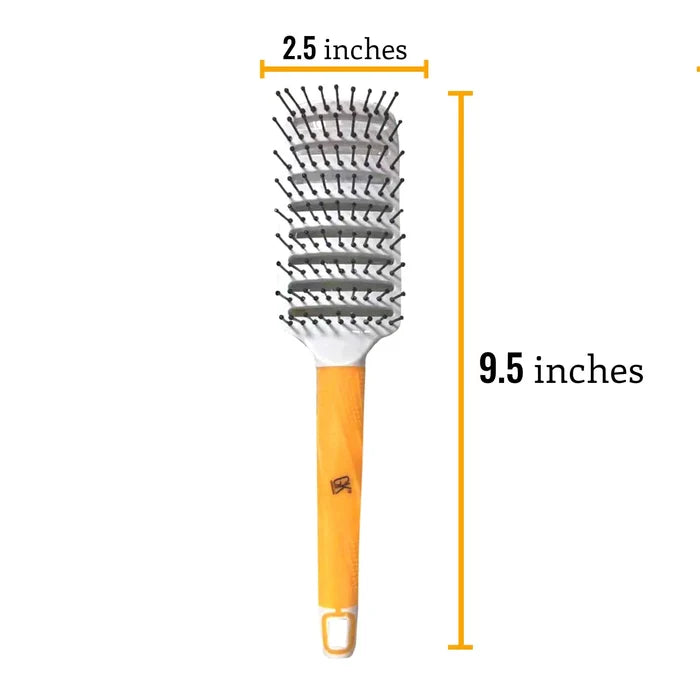 GK Hair Vent Brush 2.5 Inch size diagram: measuring arrows label the head 2.5 inches wide and the brush 9.5 inches long