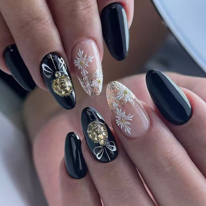 Golden rhinestones