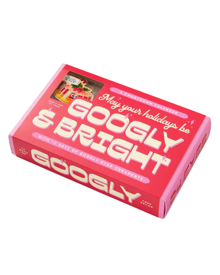 12 days of googly and bright ornaments by Brass Monkey sold by Le Monkey House