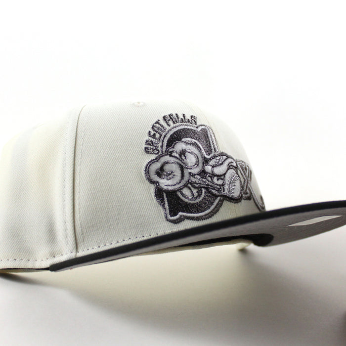 Great Falls White Sox New Era 59Fifty Fitted Hat (Chrome White Black Gray Under Brim)