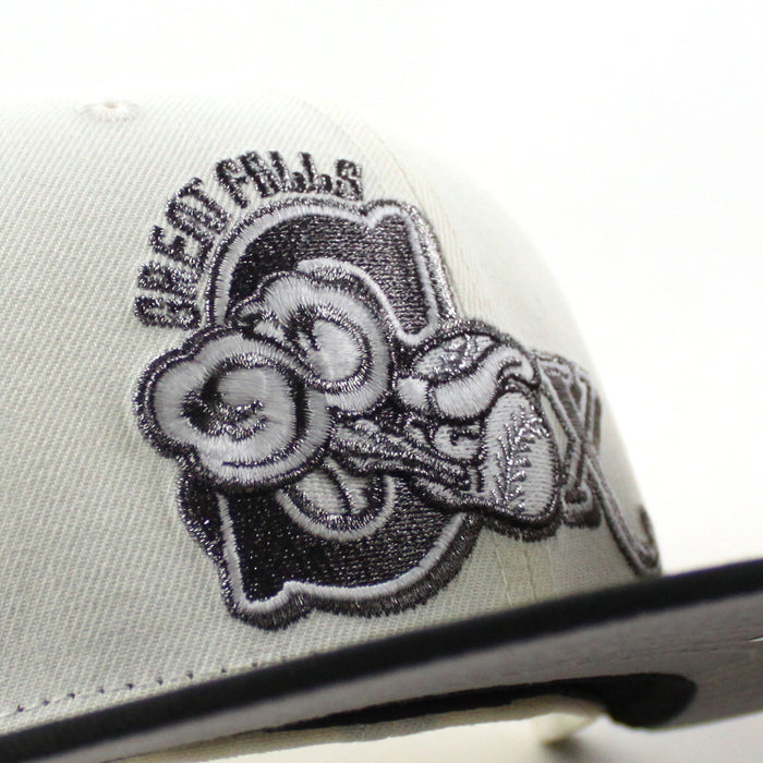 Great Falls White Sox New Era 59Fifty Fitted Hat (Chrome White Black Gray Under Brim)