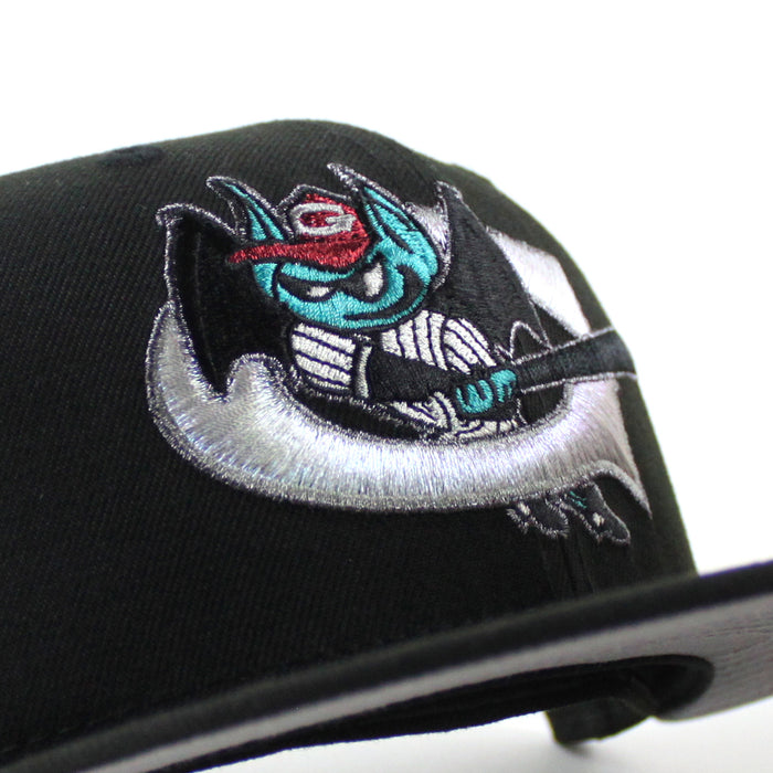 Greensboro Bats New Era 59Fifty Fitted Hat (Black Gray Under Brim)