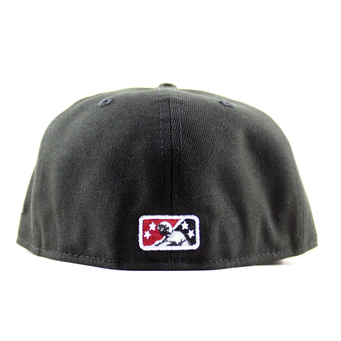 Greensboro Bats New Era 59Fifty Fitted Hat (Black Gray Under Brim)
