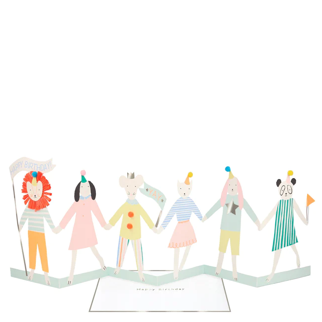 Greeting Card - Party Animal Concertina - Out Of Packaging