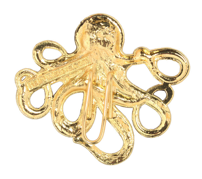 Hair Hook Cthulhu - Gold Ponytail Holder Steampunk Fantasy Accessory back view