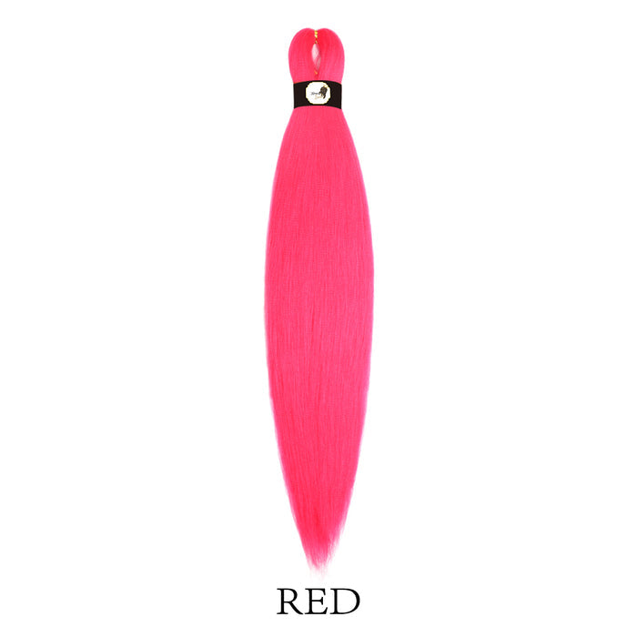 Hairnergy Braids Pre-Stretched 56'' Braiding Hair Extensions (color Red)