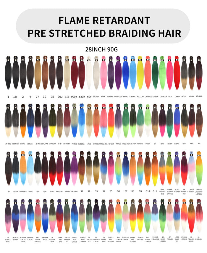 Hairnergy Braids Pre-Stretched 56'' Braiding Hair Extensions (color Red)