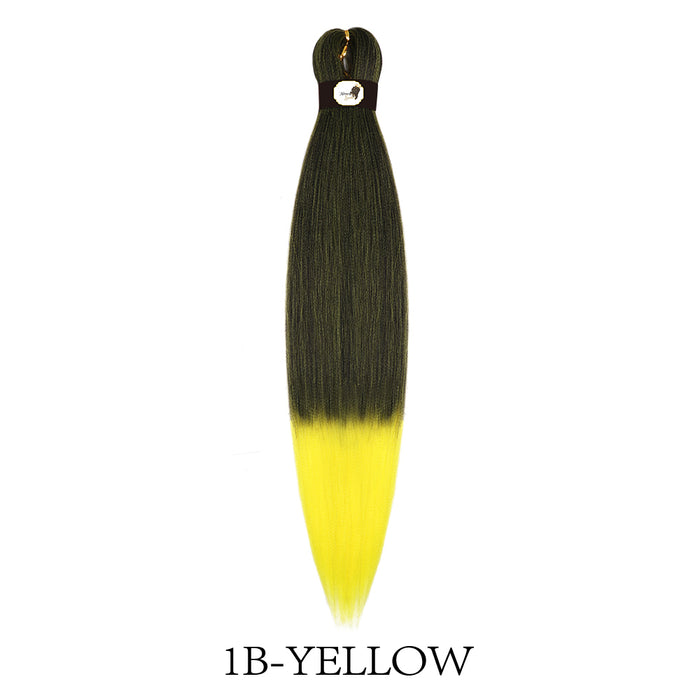 Hairnergy Braids Pre-Stretched 56'' Braiding Hair Extensions Ombre (color 1/Yellow)