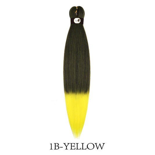 Hairnergy Braids Pre-Stretched 56'' Braiding Hair Extensions Ombre (color 1/Yellow)