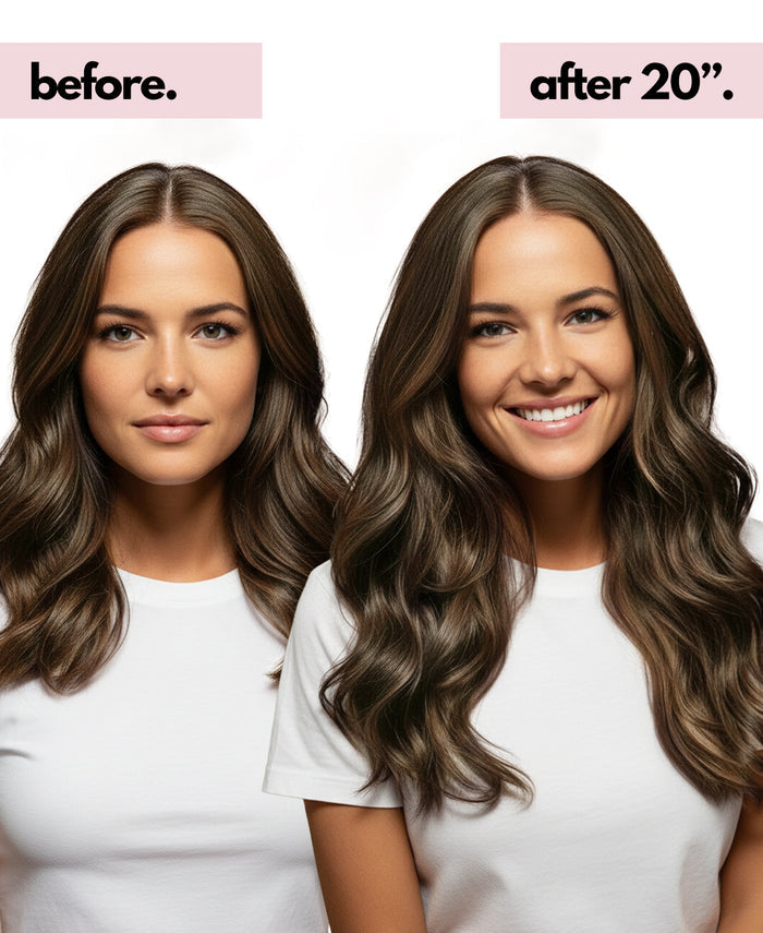 halo one-step hair extensions ash brown.