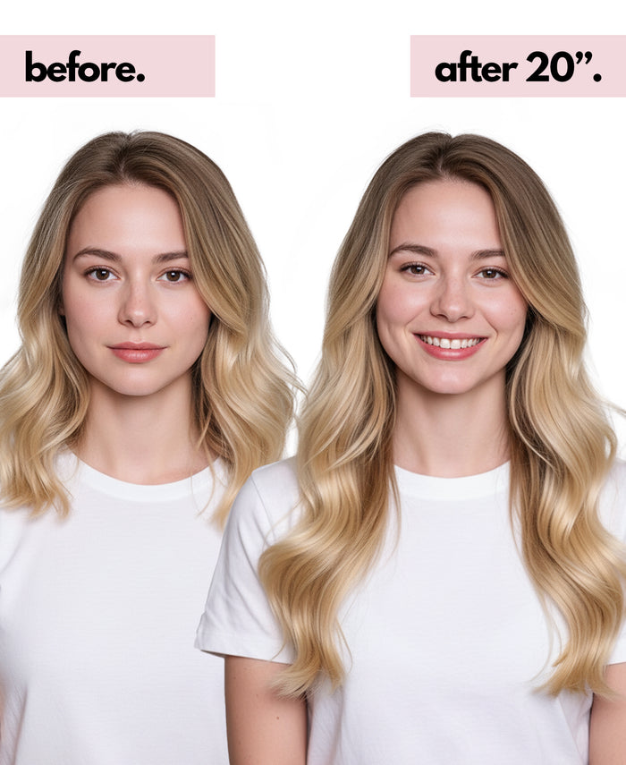 halo one-step hair extensions dirty blonde rootmelt.