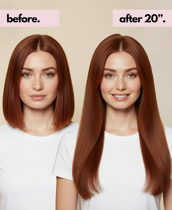 halo one-step hair extensions pumpkin spice.
