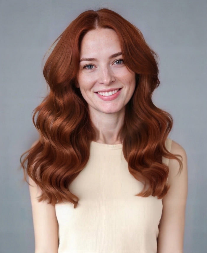 halo one-step hair extensions pumpkin spice.