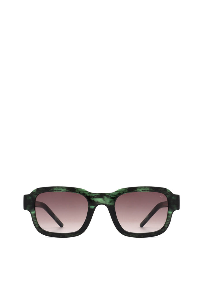 Halo Sunglasses Green Marble Transparent