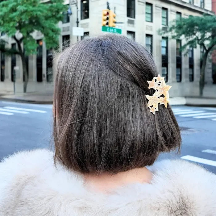 Hand-Painted Celestial Stars Claw Clip