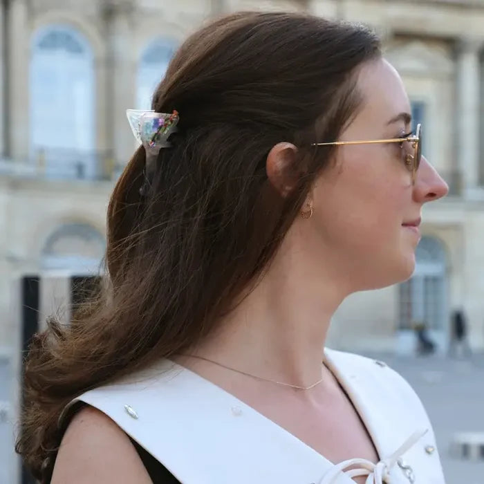 Hand-Painted Martini Claw Clip