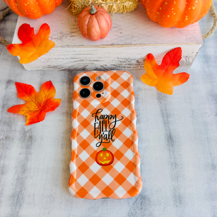 Happy Fall Y'all Wavy Luxe MagSafe Case for iPhone â Happy Fall Yâall Celebrate sweater weather in style with the Happy Fall Yâall Wavy Luxe MagSafe Case.