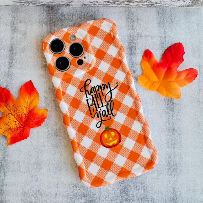 Happy Fall Y'all Wavy Luxe MagSafe Case for iPhone â Happy Fall Yâall Celebrate sweater weather in style with the Happy Fall Yâall Wavy Luxe MagSafe Case.