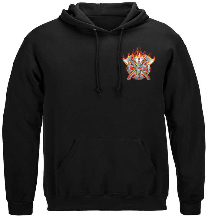 Hard Core Firefighter Hooded Sweat Shirt